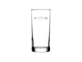 Drinking glass with logo